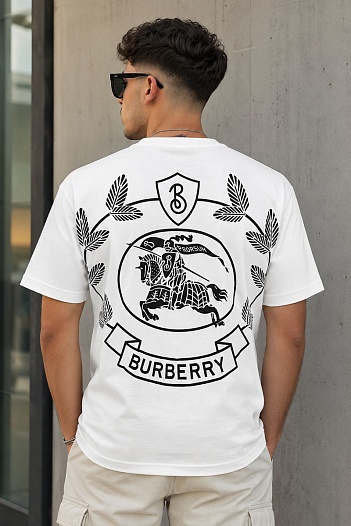 Белая футболка Burberry Rutherford Ekd   