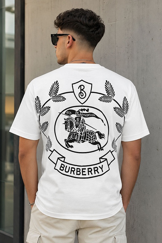 Белая футболка Burberry Rutherford Ekd