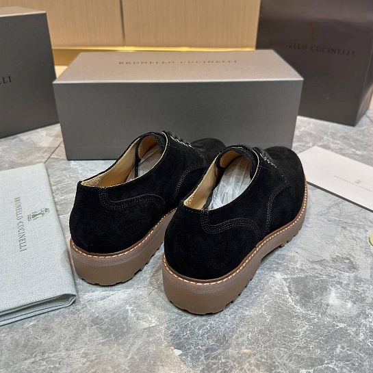 Замшевые ботинки Brunello Cucinelli чёрного цвета