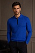 Поло с длинным рукавом Zilli zip-up - Blue
