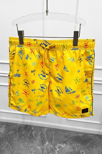 Мужские жёлтые шорты Paul & Shark "Wear the Ocean"   