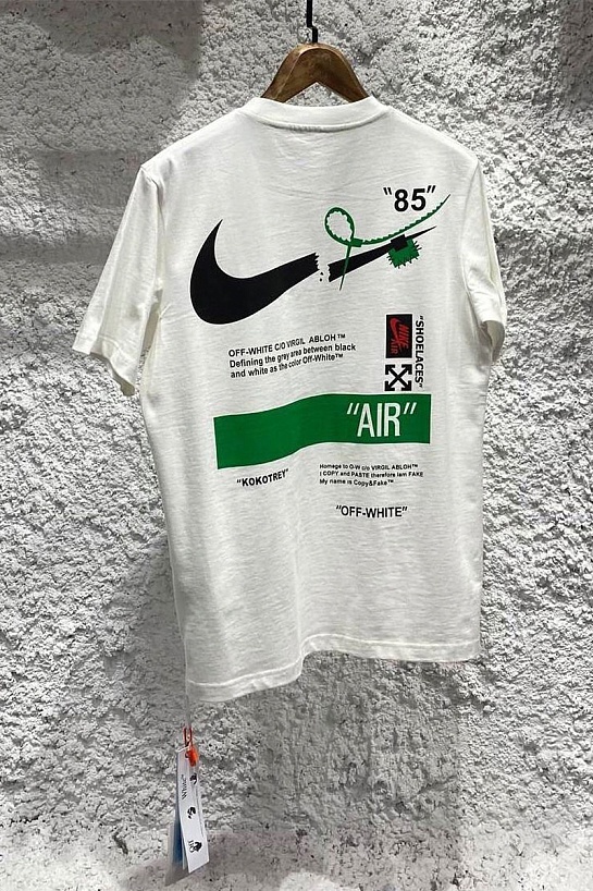 Белая оверсайз футболка Off-White x Nike Air