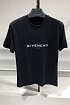 Мужская чёрная футболка Givenchy mirrored-logo