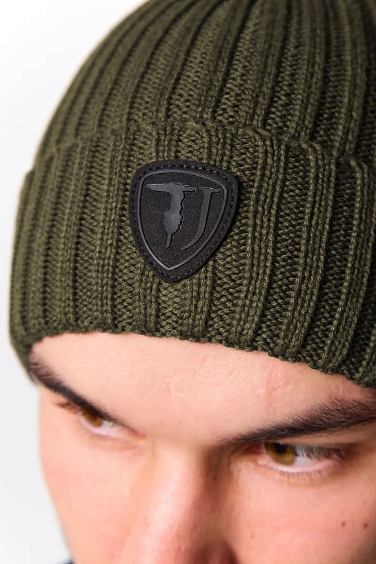 Мужская шапка Trussardi logo-patch - Khaki