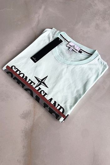 Мужская футболка бирюзового цвета Stone Island   