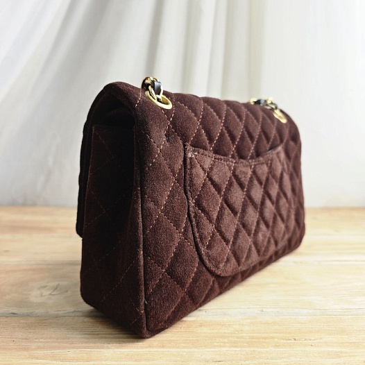 Замшевая сумка Chanel Classic Double Flap 25x14 см   