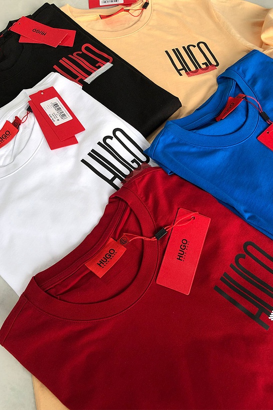 Мужская чёрная футболка Hugo Boss