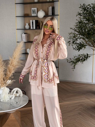 Женский розовый костюм Zimmermann premium   