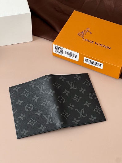 Кожаная обложка для паспорта Louis Vuitton Premium 14x9.5x1.5 см   