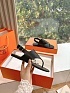 Женские кожаные сандалии Hermes Premium - Black