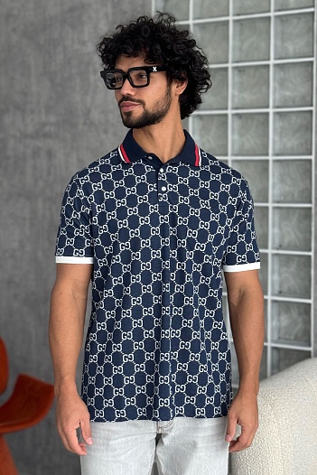 Мужское поло Gucci GG monogram   