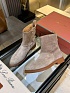 Женские замшевые сапоги Loro Piana premium - Grey