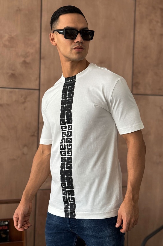 Мужская футболка Givenchy 4G-trim - White