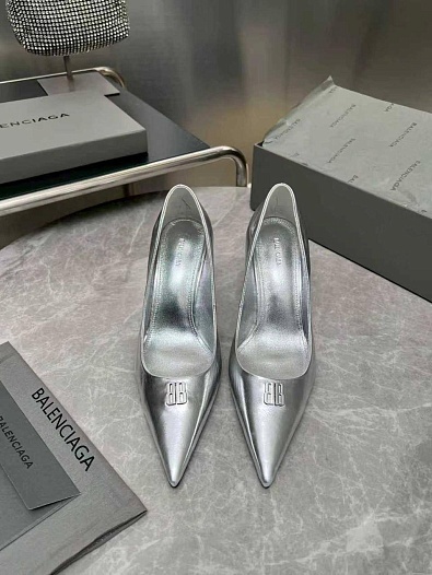 Женские кожаные туфли на каблуке Balenciaga premium   
