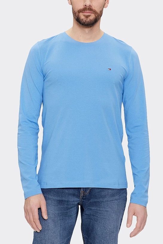 Мужской лонгслив Tommy Hilfiger голубого цвета