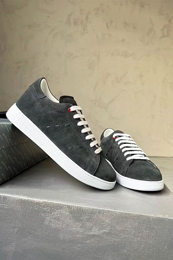 Замшевые кроссовки Kiton - Grey   