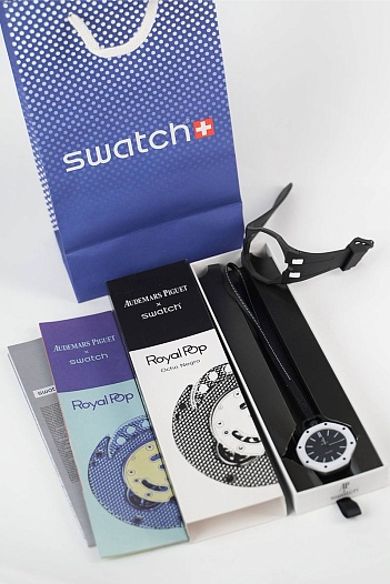 Часы Audemars Piguet x Swatch "Royal Pop" Ocho Negro premium   
