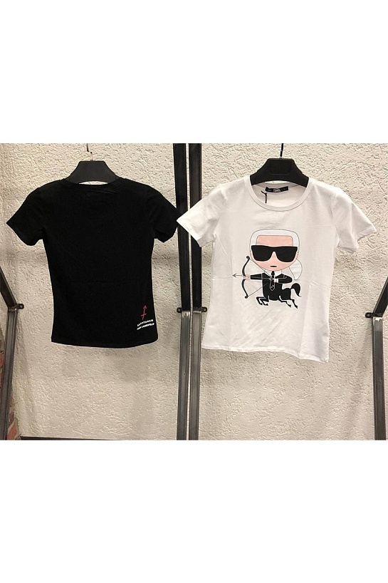 Женская белая футболка Karl Lagerfeld "Sagittarius"