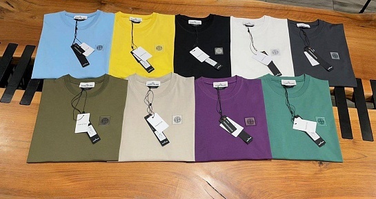 Мужская футболка Stone Island compass-patch - White