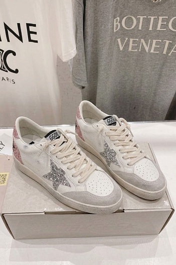 Женские кожаные кроссовки Golden Goose Ball Star premium   