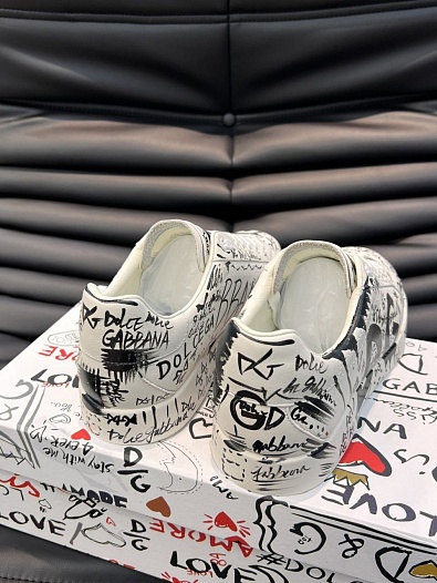 Мужские кожаные кроссовки Dolce & Gabbana Portofino   