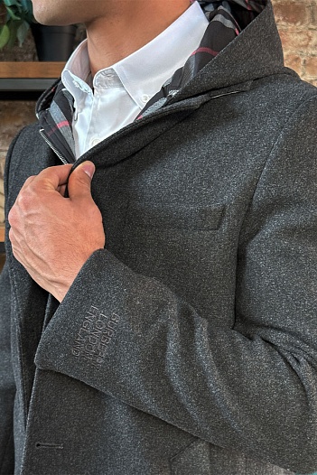 Мужское пальто Burberry London England - Grey   