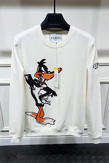 Мужской свитшот Iceberg "Daffy Duck" - White   