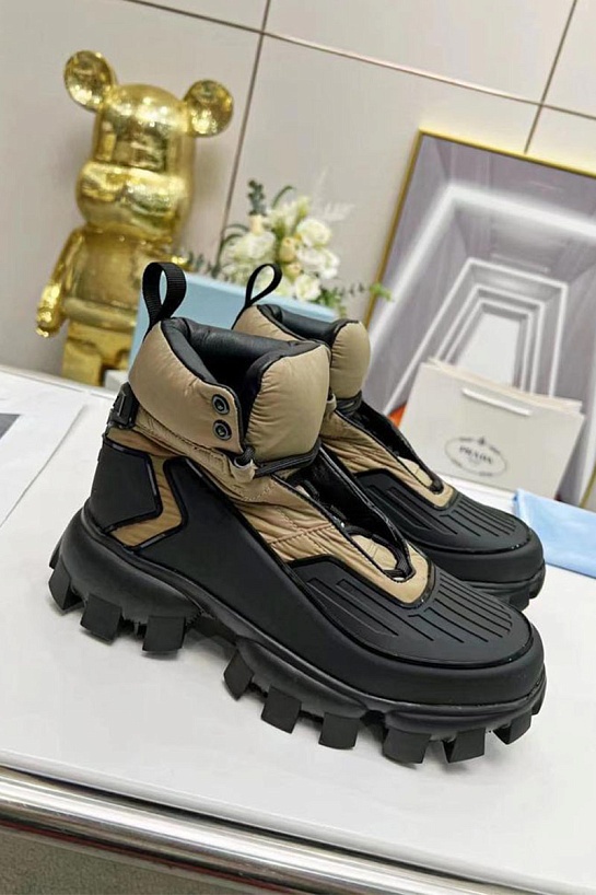 Кроссовки Prada Cloudbust Thunder high-top - Black / Beige