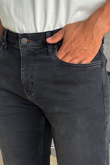 Мужские джинсы Loro Piana чёрного цвета   