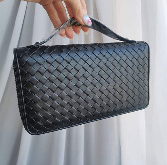 Кожаное портмоне Bottega Veneta 22x12.5 см