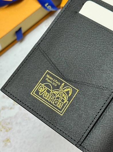 Кожаная обложка для паспорта Louis Vuitton Premium 10x14x2.5 см   