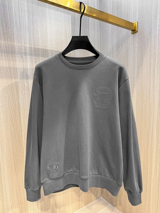 Мужской свитшот Chrome Hearts серого цвета