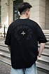 Чёрная оверсайз футболка Chrome Hearts Premium