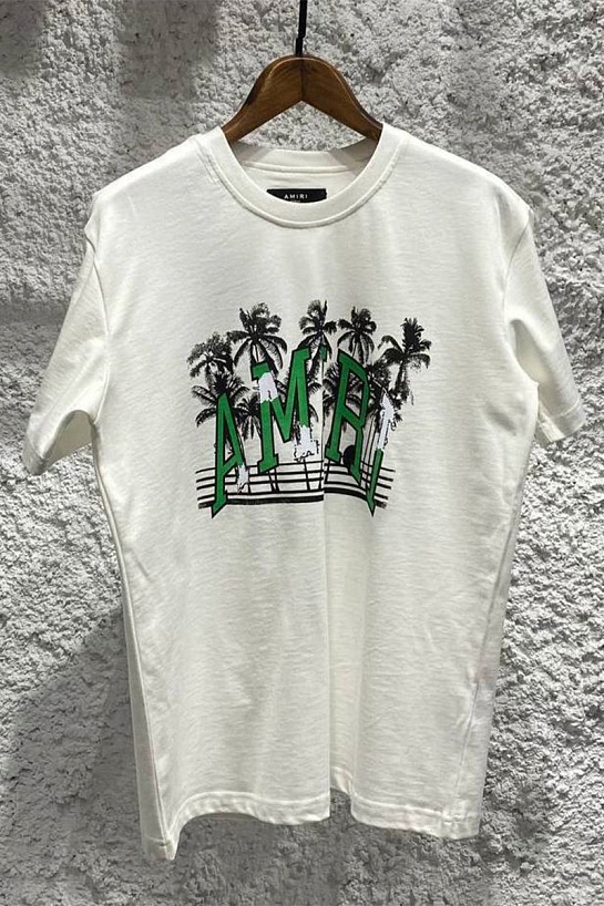 Белая оверсайз футболка Amiri Varsity Palms