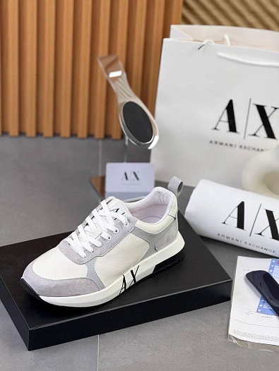 Мужские комбинированные кроссовки Armani Exchange   