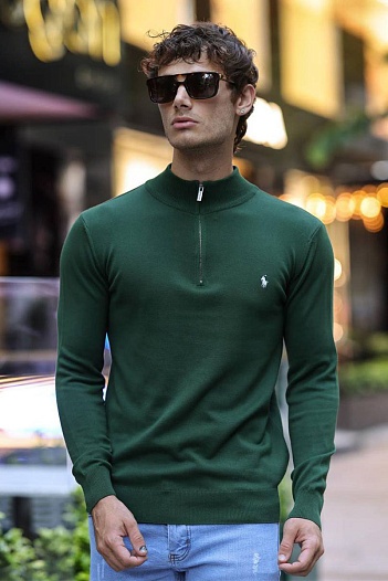 Мужская кофта Polo Ralph Lauren half-zip - Green   