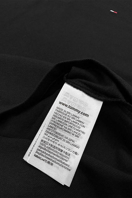 Мужское чёрное поло Tommy Hilfiger
