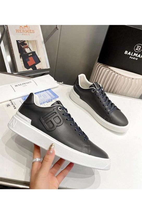 Мужские кожаные кроссовки Balmain B-Court
