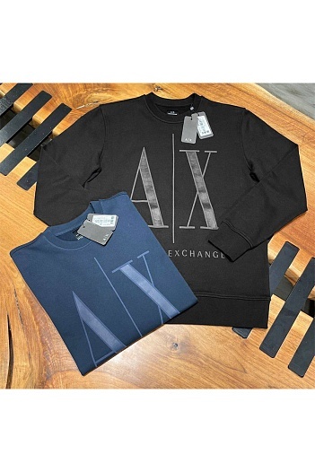 Мужской чёрный свитшот Armani Exchange   