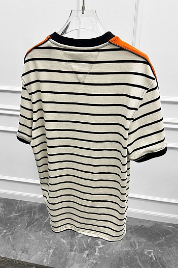 Оверсайз футболка Bottega Veneta - Beige / Orange   