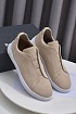 Бежевые кроссовки Ermenegildo Zegna Triple Stitch Suede