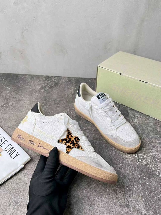 Женские кожаные кроссовки Golden Goose Ball Star premium