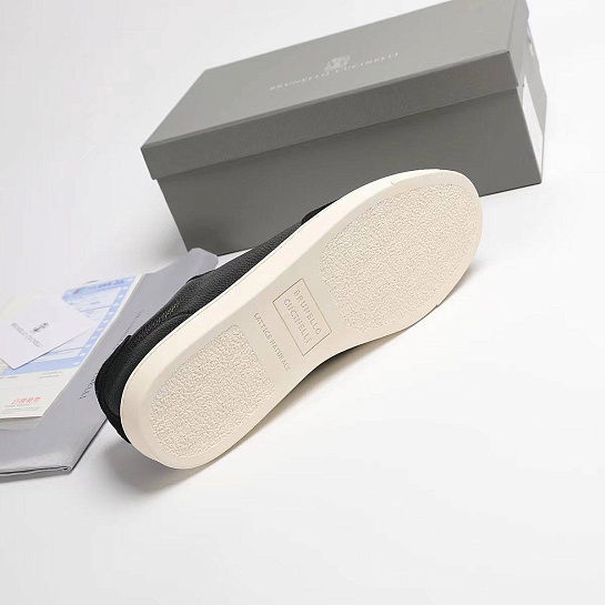 Комбинированные кроссовки Brunello Cucinelli logo-print - Black