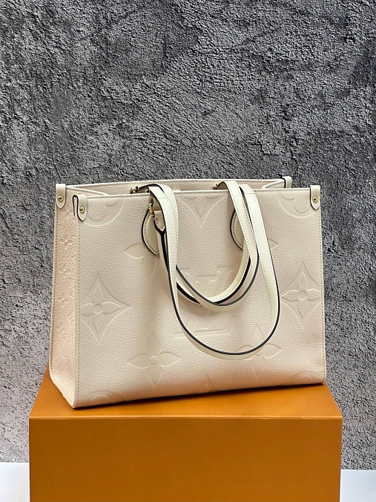 Женская кожаная сумка Louis Vuitton Onthego MM Premium 35x27x14 см