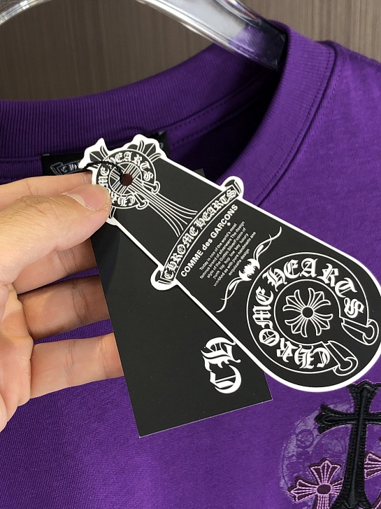 Фиолетовая оверсайз футболка Chrome Hearts Premium