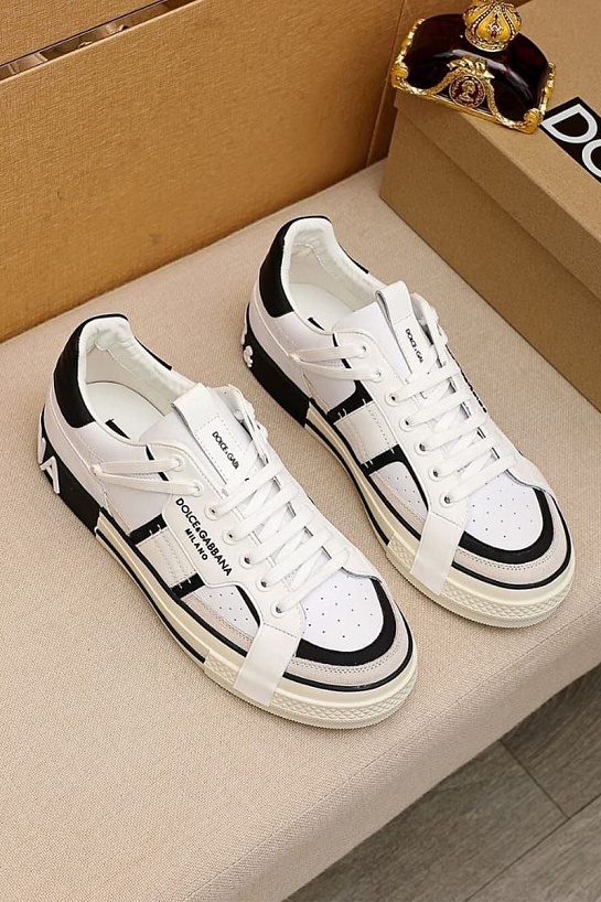 Женские кожаные кроссовки Dolce & Gabbana