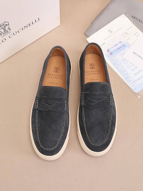 Мужские замшевые лоферы Brunello Cucinelli