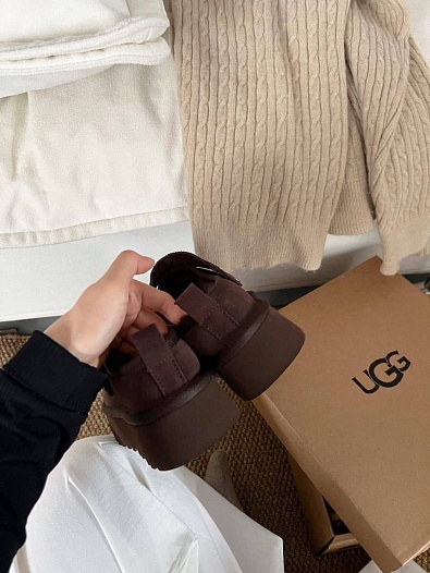 Замшевые женские слиперы с мехом UGG Lanah   