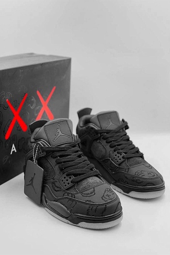 Кроссовки Nike Air Jordan 4 Retro x KAWS  - Black   