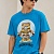 Синяя футболка Moschino Couture Robot Teddy graphic-print